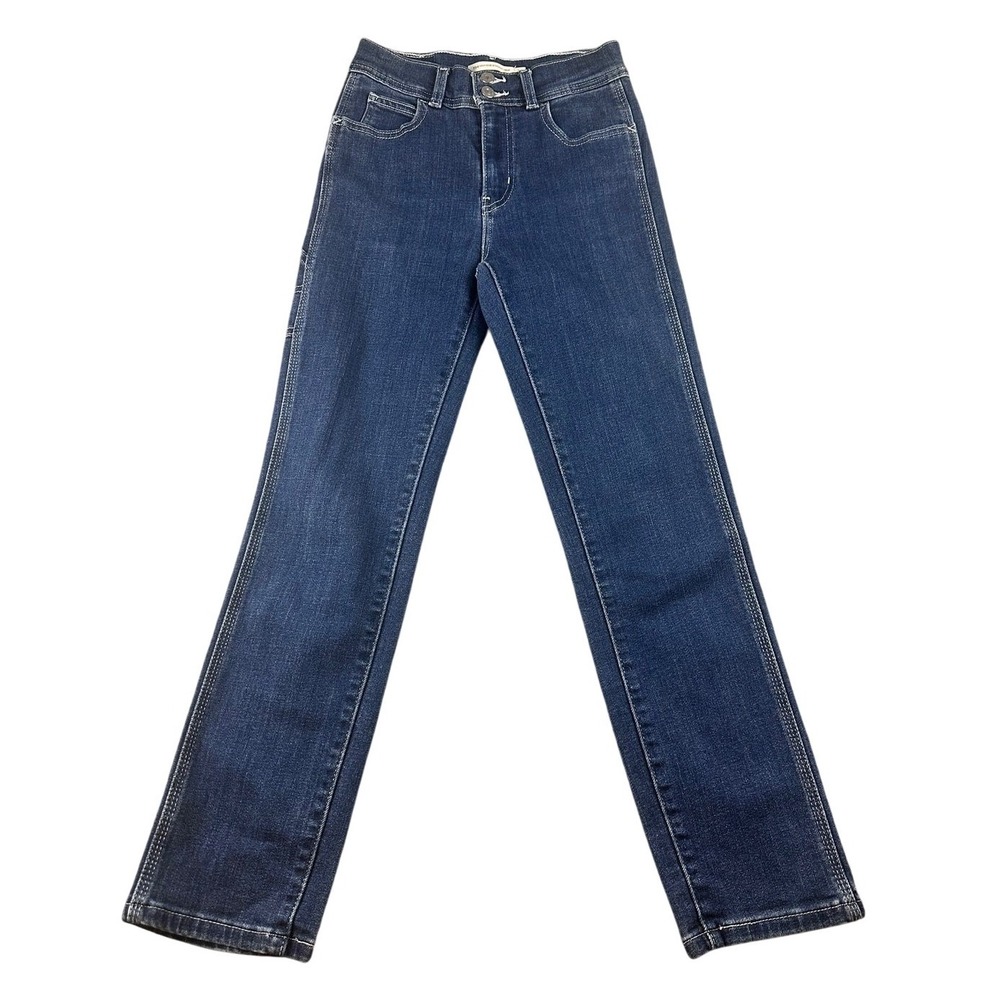 Levi's Jeans‎ Women 25 Blue 724 High Rise Straight Crop Denim Classic Everyday